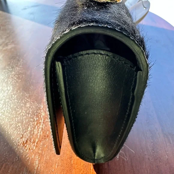 🇮🇹 Viola Castellani black calf hair clutch/crossbody. Made In Italy. NWT - Picture 5 of 6